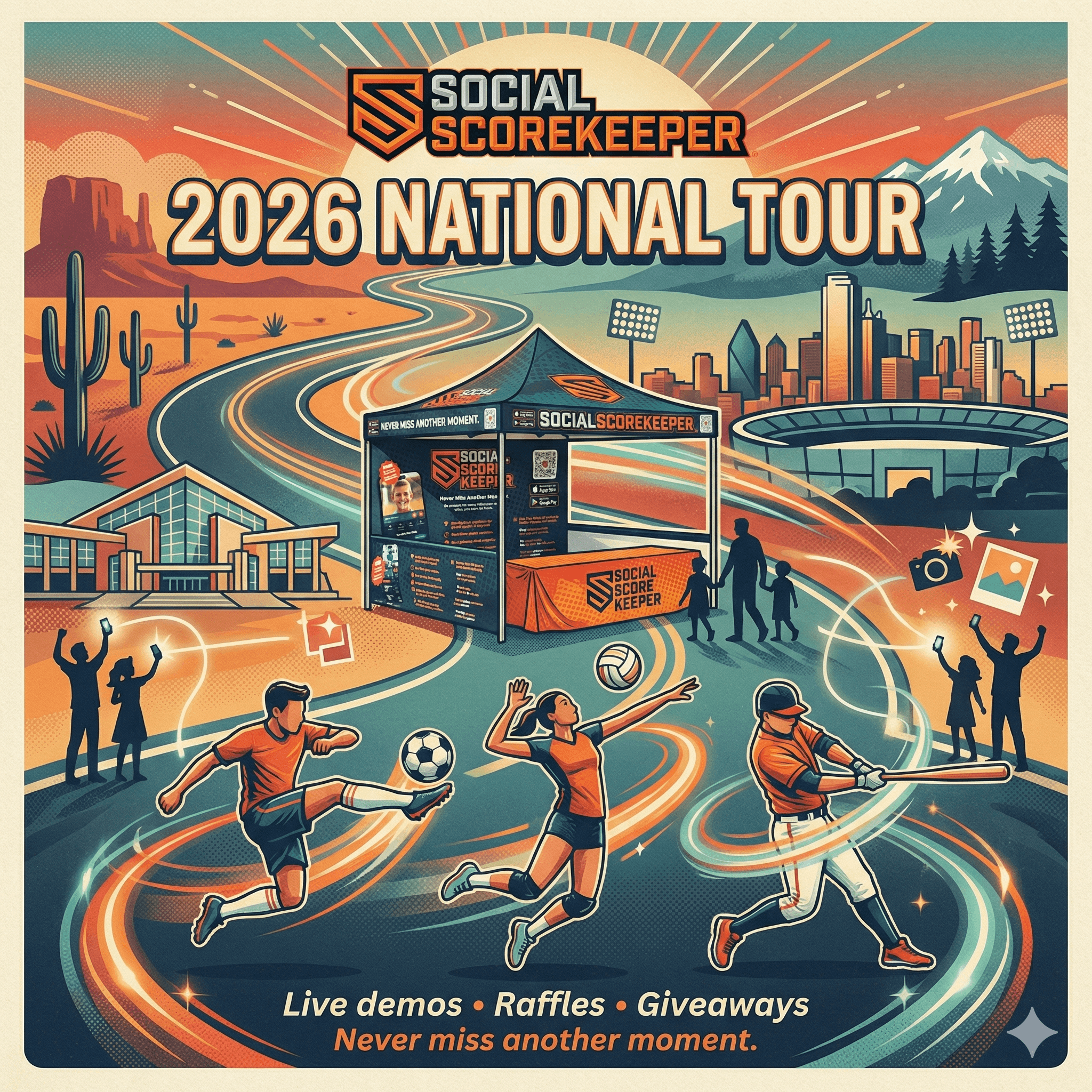 SocialScoreKeeper 2026 National Tour - Live demos, Raffles, Giveaways